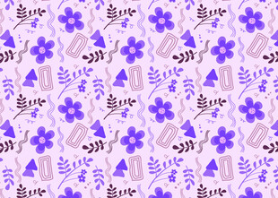 紫色花卉爱心图案背景