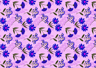 紫色花卉图案背景纹理