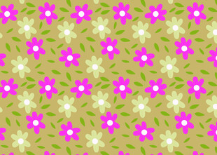 粉色小花绿叶图案背景