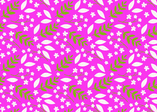 粉色花卉叶子图案背景