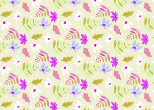 多彩热带植物图案背景