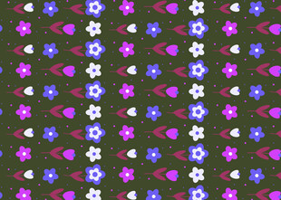 多彩花卉图案背景纹理