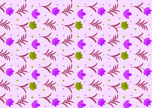 紫色花卉几何图案背景