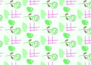 清新绿植图案无缝背景