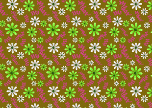 红绿花卉图案背景纹理