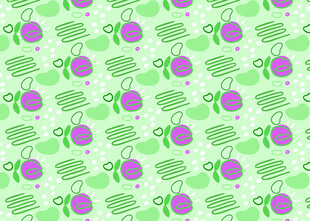 绿色果蔬图案无缝背景