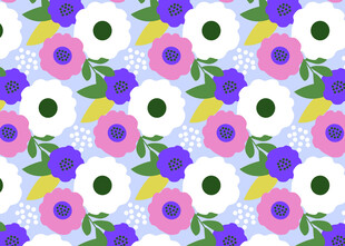 多彩花卉图案背景