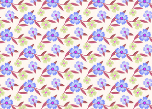 花卉几何图案无缝背景图