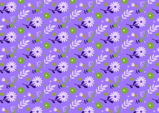 紫色骷髅花卉图案背景