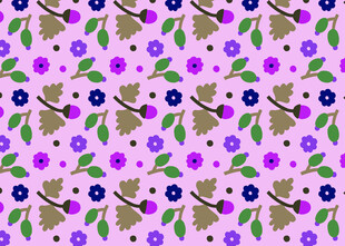 紫色花卉图案背景纹理