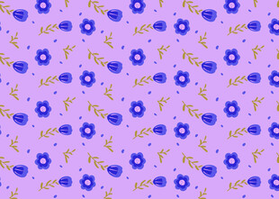 紫色花卉图案背景纹理