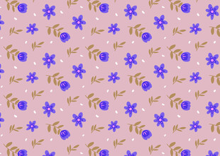 粉色底紫色小花图案背景