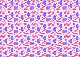 多彩花卉几何图案背景