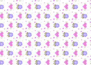 可爱卡通图案无缝背景图