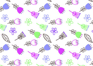 多彩花卉图案背景