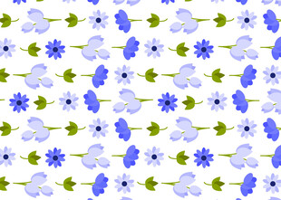 蓝白花卉图案背景纹理