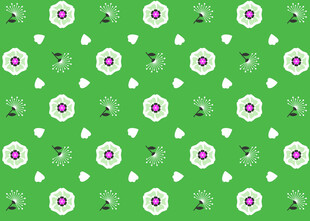 绿色花卉图案背景纹理