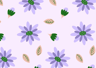 紫色花卉图案背景图