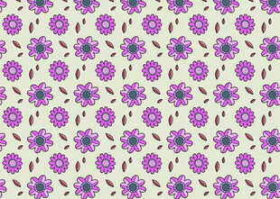 紫色花卉无缝图案背景