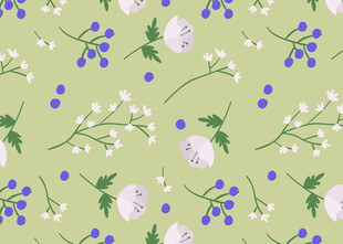 清新花卉图案背景