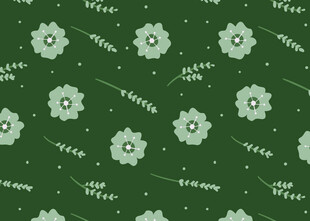 绿色花卉图案背景纹理