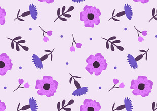 紫色花卉图案背景设计