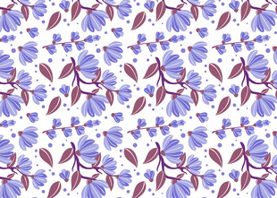 紫色花卉图案背景纹理