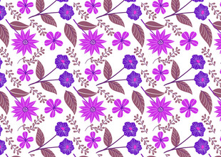 紫色花卉图案背景纹理