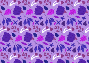紫色花卉几何图案背景