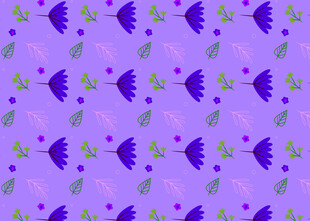 紫色花卉图案背景纹理