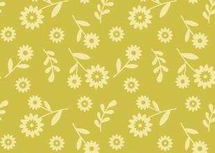 淡黄色花卉图案背景