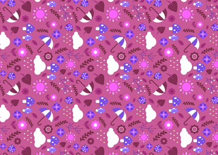 梦幻紫色花卉图案背景