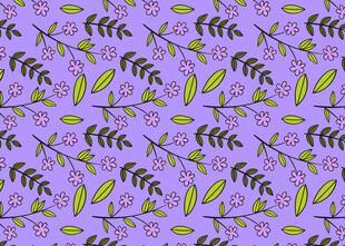 紫色背景花卉图案纹理