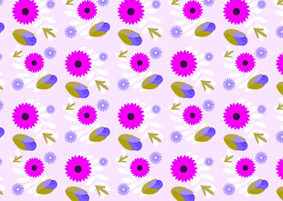 紫色花卉图案背景纹理
