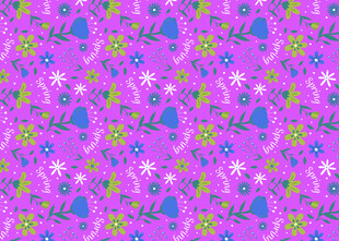 梦幻紫色花卉图案背景