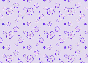 紫色卡通图案无缝背景图