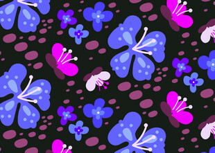 多彩花卉图案背景