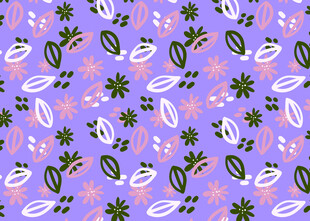 紫色花卉植物图案背景