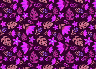 紫色花卉图案背景纹理