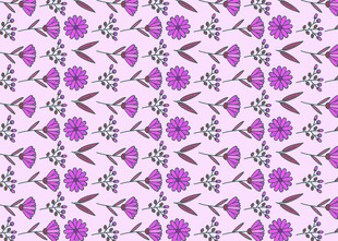 紫色花卉几何图案背景