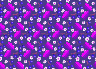 紫色花卉图案背景纹理