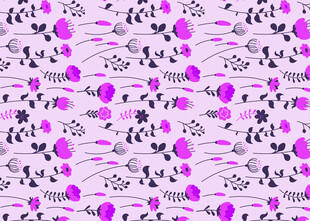 紫色系卡通图案无缝背景