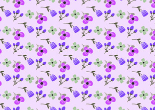 紫色花卉图案背景