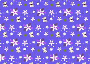 紫色花卉图案背景纹理