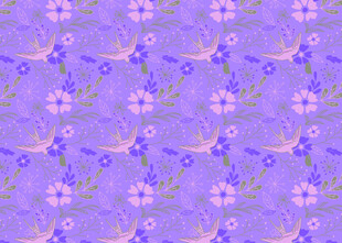 紫色花卉图案背景纹理