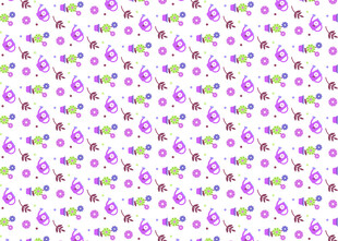 紫色花卉图案无缝背景