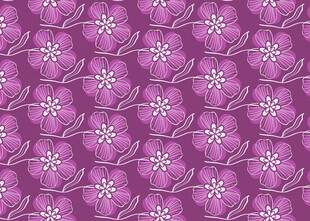 紫色花卉图案无缝背景