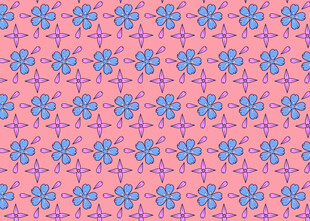 粉色底蓝色花朵图案背景