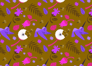 多彩花卉图案背景