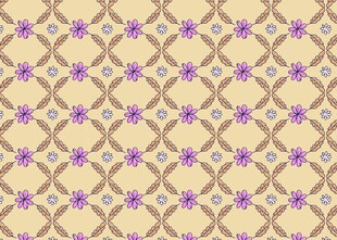 几何花卉图案背景纹理